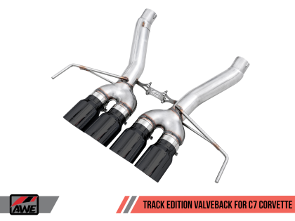 2014-2019 C7 Corvette AWE Tuning Track Valve-Back Exhaust System w/Black Tips