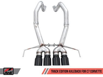 2014-2019 C7 ZO6/ZR1 Corvette AWE Tuning w/o AFM) Track Edition Axle-Back Exhaust System w/Black Tips