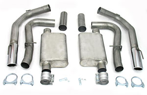 03-04 Ford Mustang Cobra JBA Stainless Steel Catback Exhaust System (Use with 3" H-Pipe)
