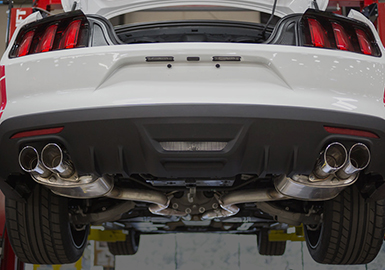 2015-2017 Ford Mustang GT 5.0L Roush Performance "Active Ready" Exhaust Kit w/Chome Quad Tips - Convertible Only