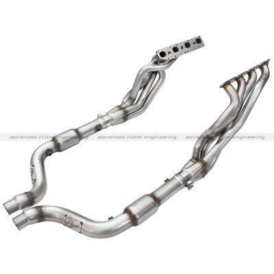 2009-2015 Dodge Charger RT 5.7L V8 aFe Power 1 7/8" Twisted Steel Long Tube Headers w/Catted Connection Pipes