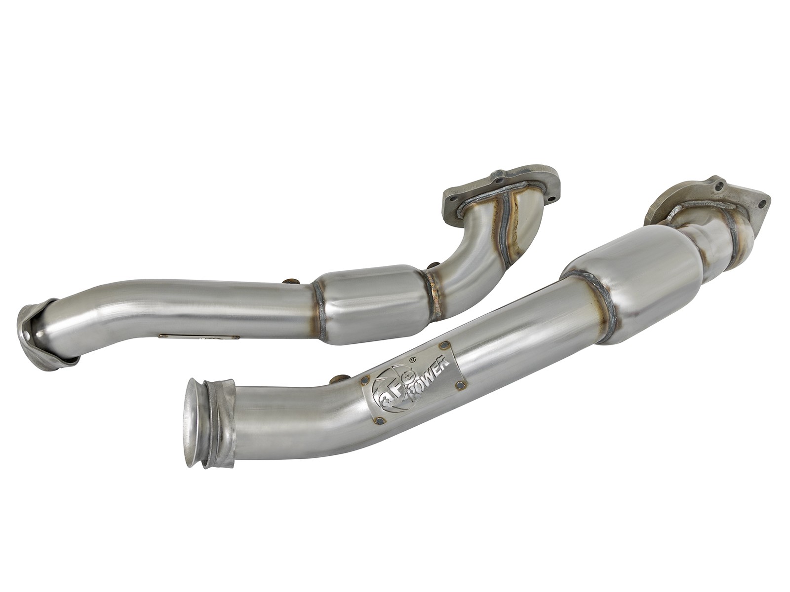 2014+ C7 Corvette & ZO6 aFe Power Street Series 3" Twisted Steel Connection Pipes w/Cats