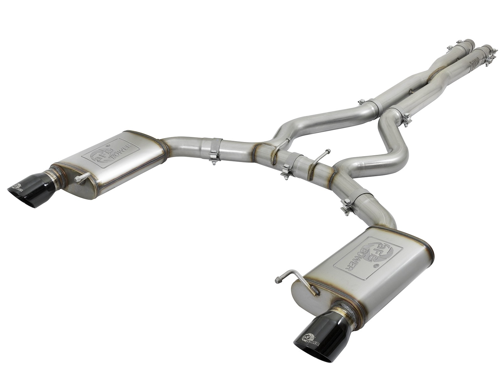 2015-2017 Ford Mustang GT 5.0L aFe Power MACH Force-Xp 3" 304 Stainless Steel Cat-Back Exhaust System w/Black Tips