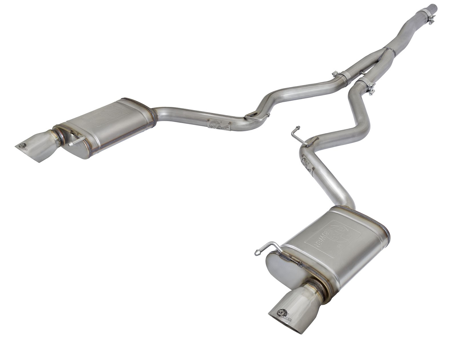 2015+ Ford Mustang 2.3L I4 aFe Power MACH Force-Xp 3" to 2-1/2" 304 Stainless Steel Cat-Back Exhaust System w/Polished Tips