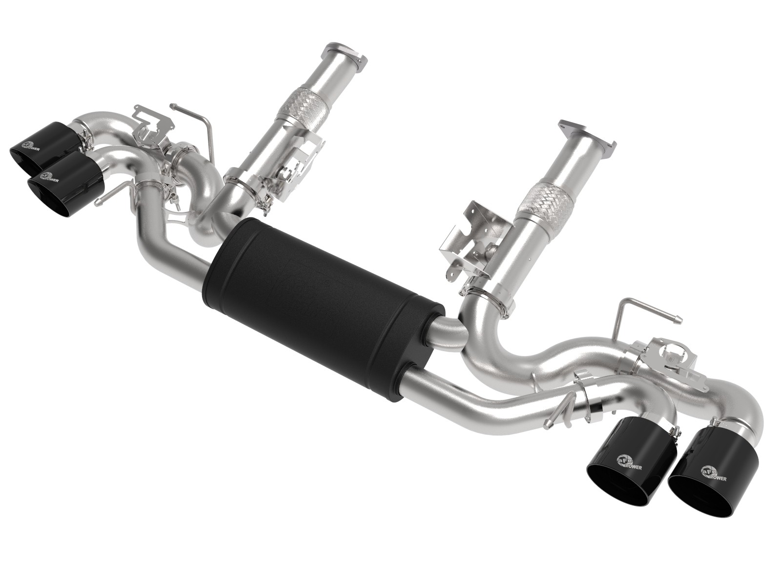 2020+ C8 Corvette aFe Power MACH Force-Xp 3" to 2-1/2" 304 Stainless Steel Cat-Back Exhaust System w/Black Tips (w/NPP)