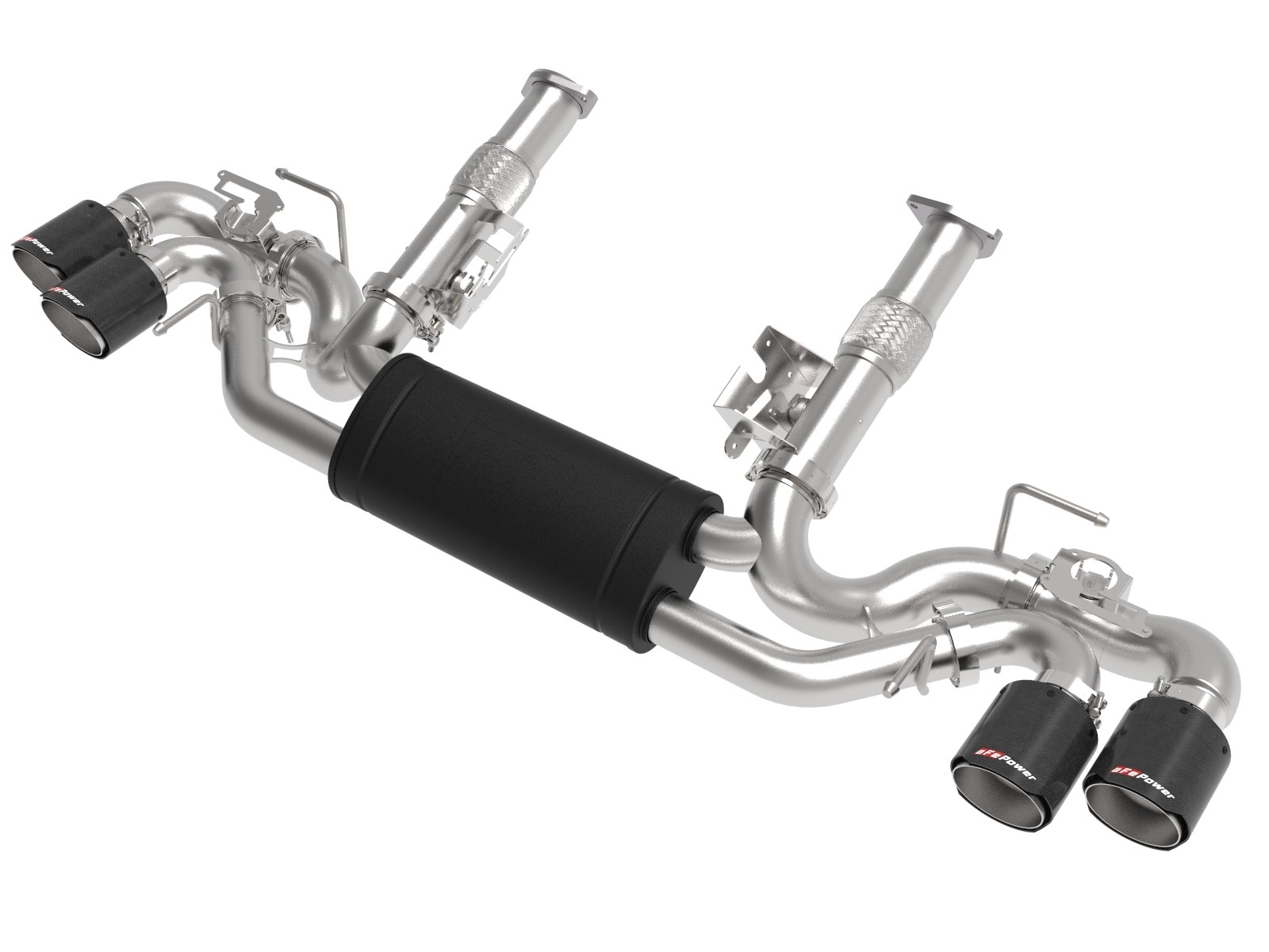 2020+ C8 Corvette aFe Power MACH Force-Xp 3"- 2-1/2" Stainless Steel Cat-Back Exhaust System w/Carbon Fiber Tips & NPP