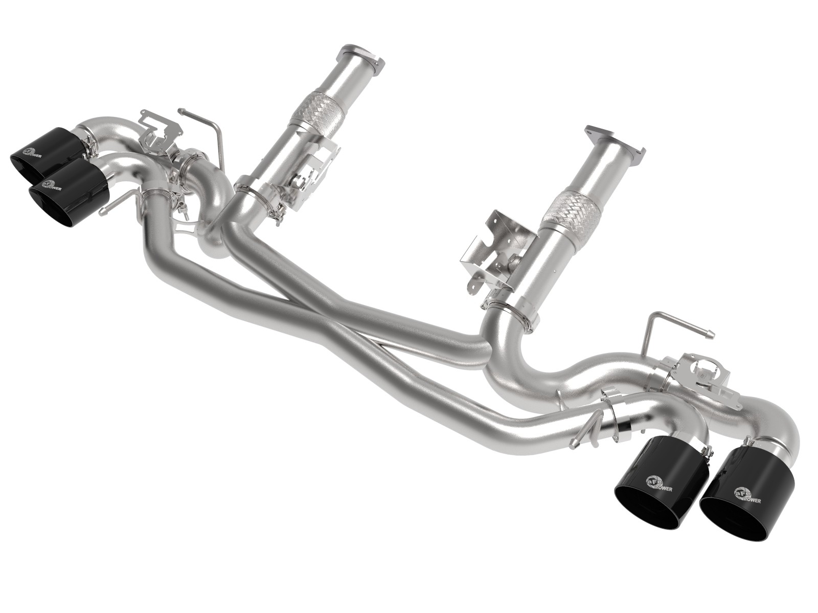 2020+ C8 Corvette aFe Power MACH Force-Xp 3" to 2-1/2" 304 Stainless Muffler-Delete Cat-Back Exhaust System w/Black Tips (w/NPP)