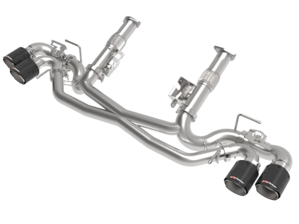 2020+ C8 Corvette aFe Power MACH Force-Xp 3" to 2-1/2" 304 Stainless Steel Cat-Back Exhaust System w/Carbon Tips (w/o NPP)
