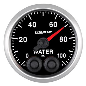 Autometer Elite Series 2 1/16" Water Pressure Peak & Warn w/Electronic Control (0-100psi)
