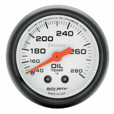 Auto Meter Phantom Mechanical Oil Temperature 140-280 F