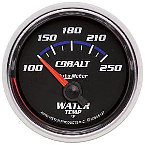 Auto Meter Cobalt Series Short Sweep 2 1/16" Water Temperature Gauge - 100-250 Degrees F