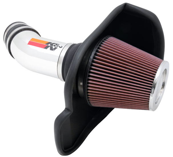 2011+ Dodge Challenger/Charger SRT8 V8 K&N Performance Cold Air Intake w/Chrome Tube and Red Filter