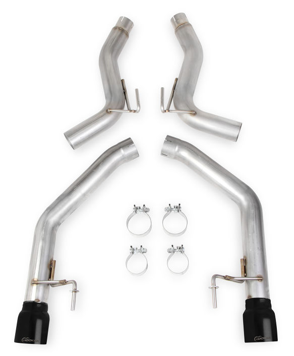 2015+ Ford Mustang 2.3L L4 Hooker Blackheart Axle Back Exhaust System - No Mufflers & Black Tips
