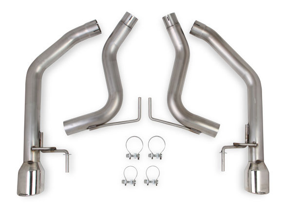 2015+ Ford Mustang 3.7L V6 Hooker Blackheart 304 Stainless 2.5" Axleback Exhaust System - Without Mufflers
