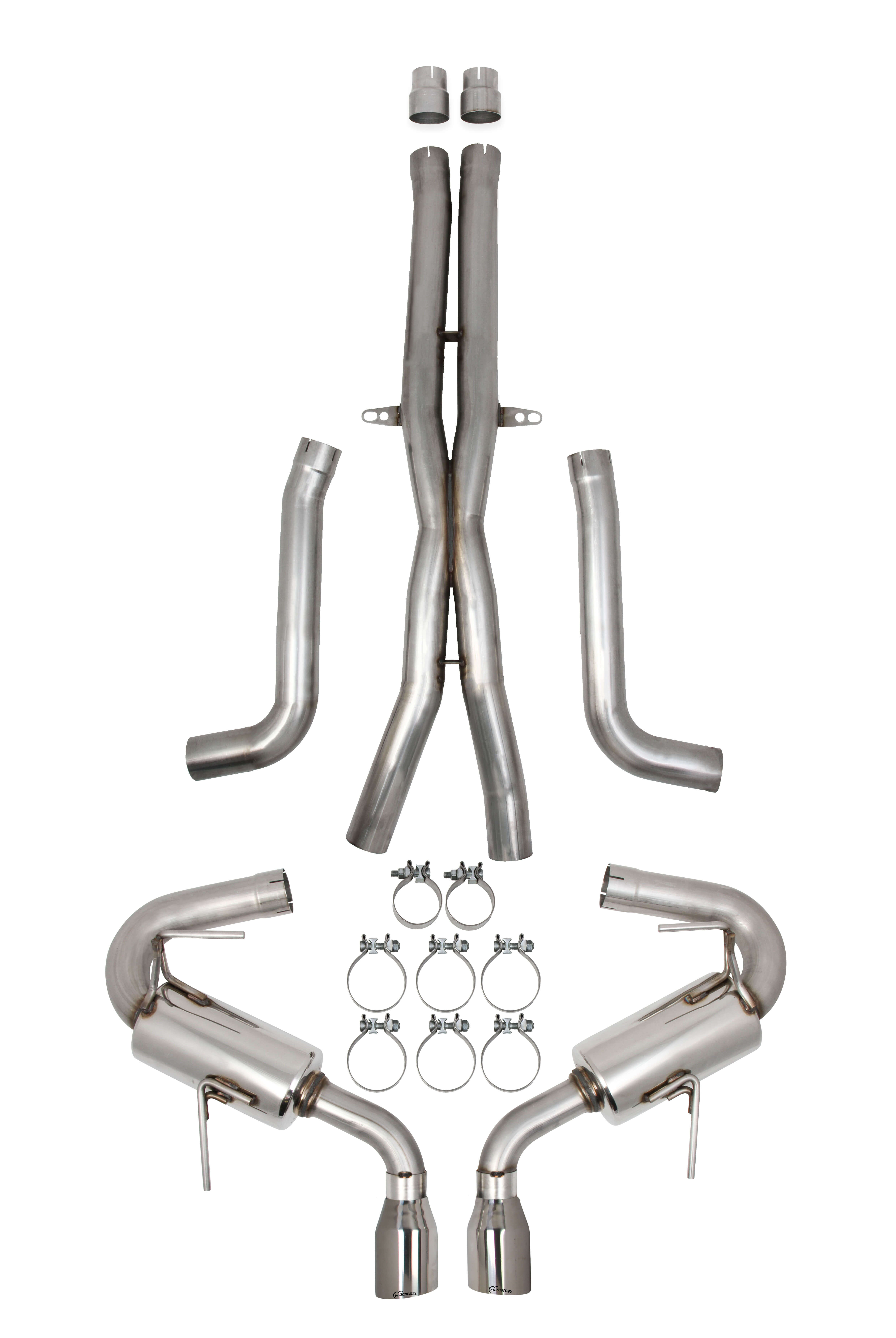 2011-2015 Cadillac CTS-V Coupe Hooker Blackheart 3" 304SS Catback Exhaust System w/Polished Tips