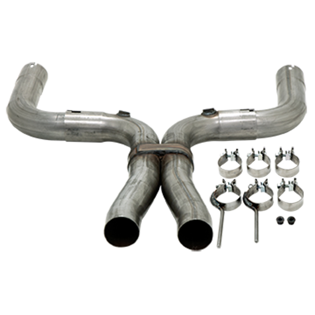 2005-2010 Ford Mustang GT 4.6L V8 Flowmaster Connection Pipes - For Flowmaster Long Tube Headers