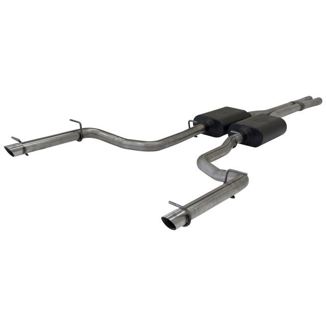 2011+ Dodge Charger R/T 5.7L Flowmaster American Thunder Catback Exhaust System - Stainless Steel (Aggressive Sound)