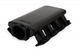 LS1/LS2/LS6 Holley 92mm Sniper EFI Low-Profile Sheet Metal Fabricated Intake Manifold w/Fuel Rail Kit - Black