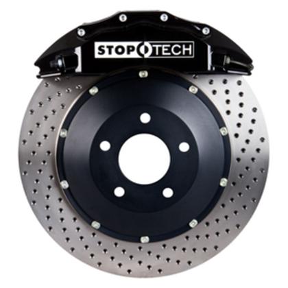 2005-2010 Ford Mustang GT S197 Stoptech Front Big Brake Kit w/Black ST-60 Calipers & 2pc Drilled 355x32mm Rotors