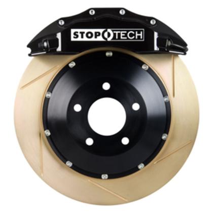 2005-2010 Ford Mustang GT S197 Stoptech Front Big Brake Kit w/Black ST-60 Calipers & 2pc Zinc Slotted 380x32mm Rotors