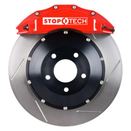 2007-2010 Ford Mustang GT500 Stoptech Front Big Brake Kit w/Red ST-60 Calipers & 2pc Slotted Rotors