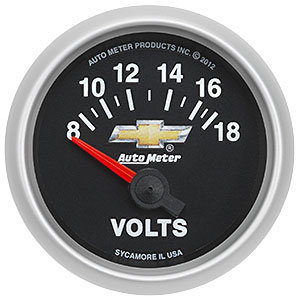 Autometer 2 1/16" Voltmeter COPO Camaro Gauge (8-18 Volts)