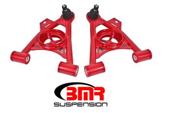 1979-2004 Ford Mustang BMR Suspension Lower Non Adjustable A-Arms - Spring Pocket, Poly, Std Ball Joint