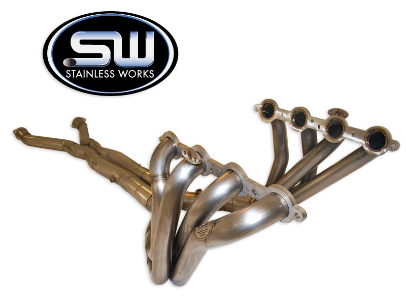 97-00 C5 Corvette Stainless Works 1 7/8" Long Tube Headers w/Offroad Xpipe