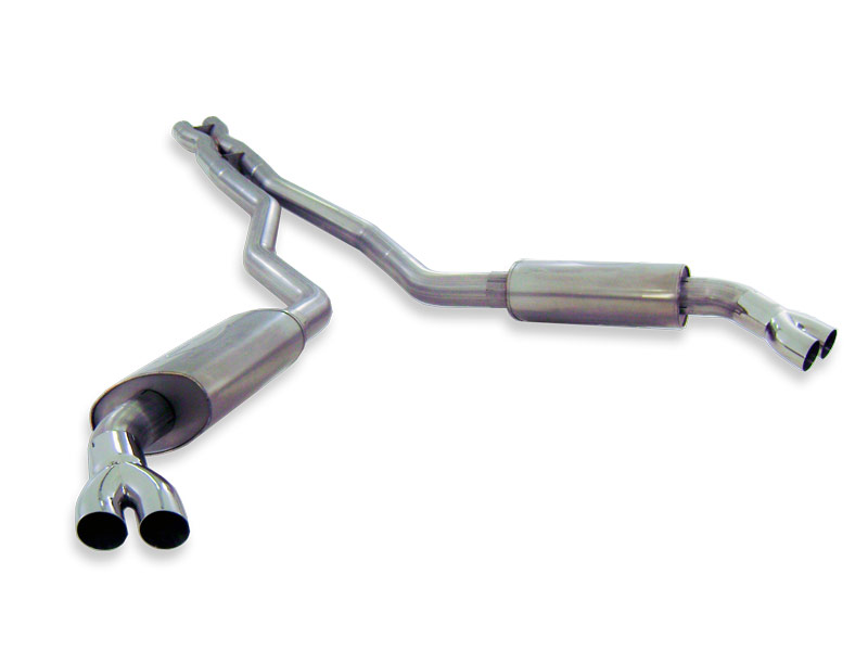 2010-2013 Camaro V8 Stainless Works 3" Dual Exhaust (Turbo Mufflers w/Xpipe) for Factory Ground Effects for Stainless Works Head