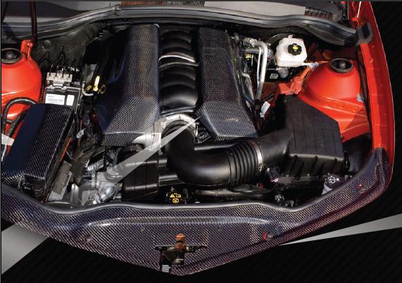 2010+ Camaro Unique Auto Designs Carbon Fiber Front Engine Compartment Cover
