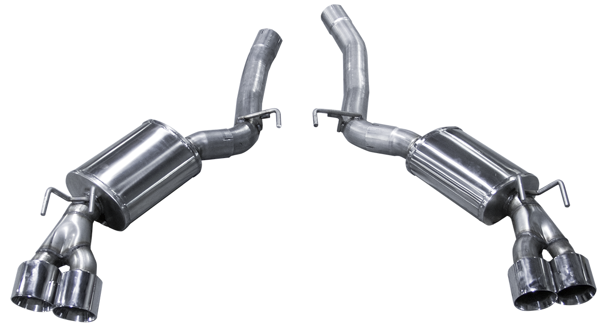 2014+ Camaro Z28/ZL1/1LE American Racing Headers Pure Thunder Axle Forward Exhaust System w/Quad Tips - For ARH Long Systems