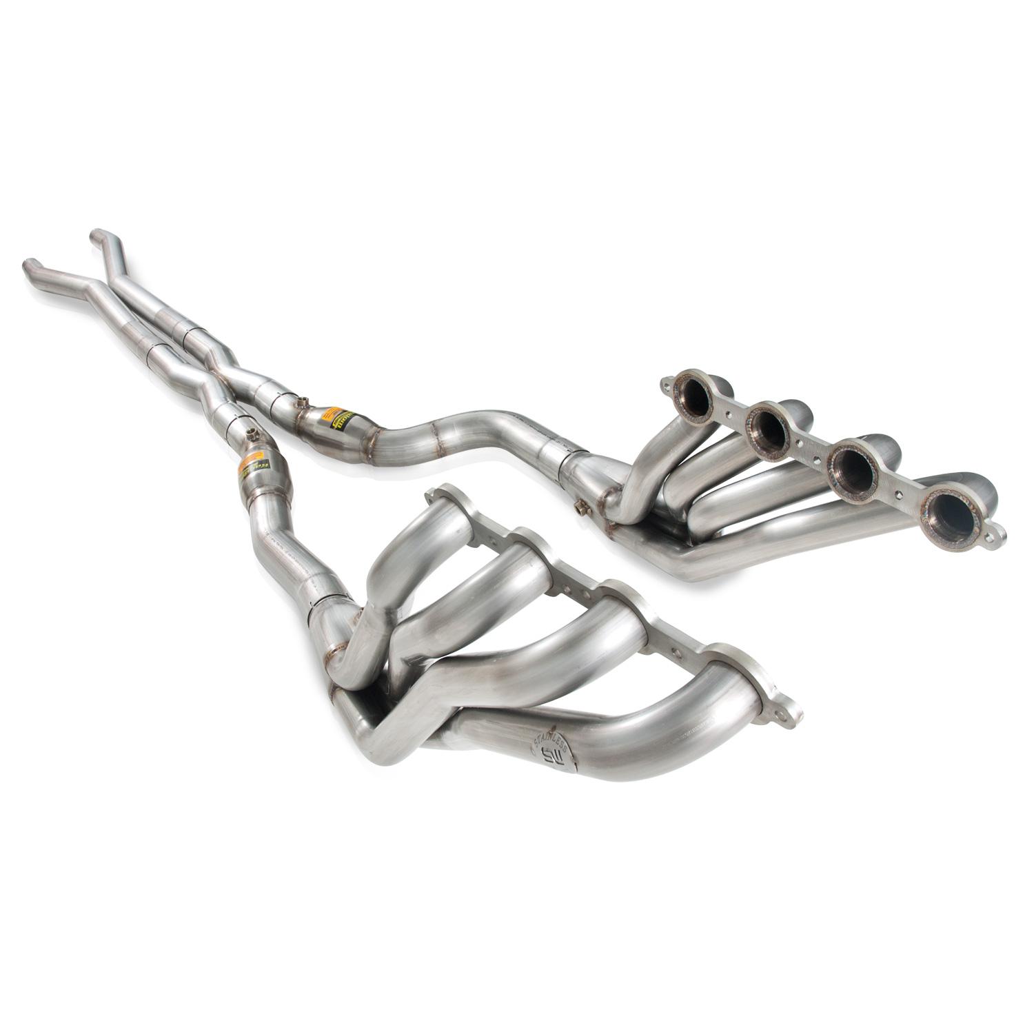 2009-2015 Cadillac CTS-V Stainless Works Long Tube Headers w/Catalytic Converters (For Factory Exhaust Connection)