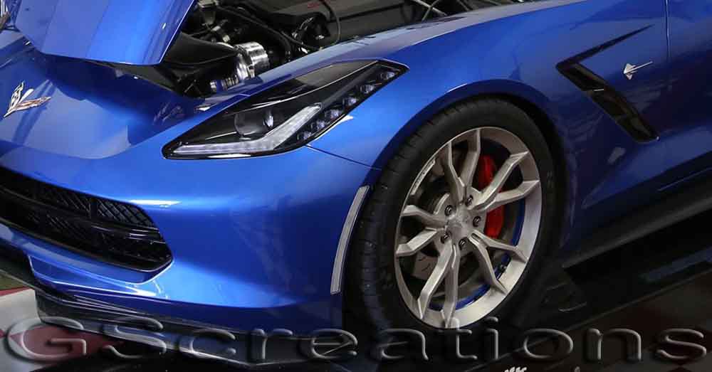 2014+ C7 Corvette GSCreations Clear Front Side Markers - 2 Piece Kit
