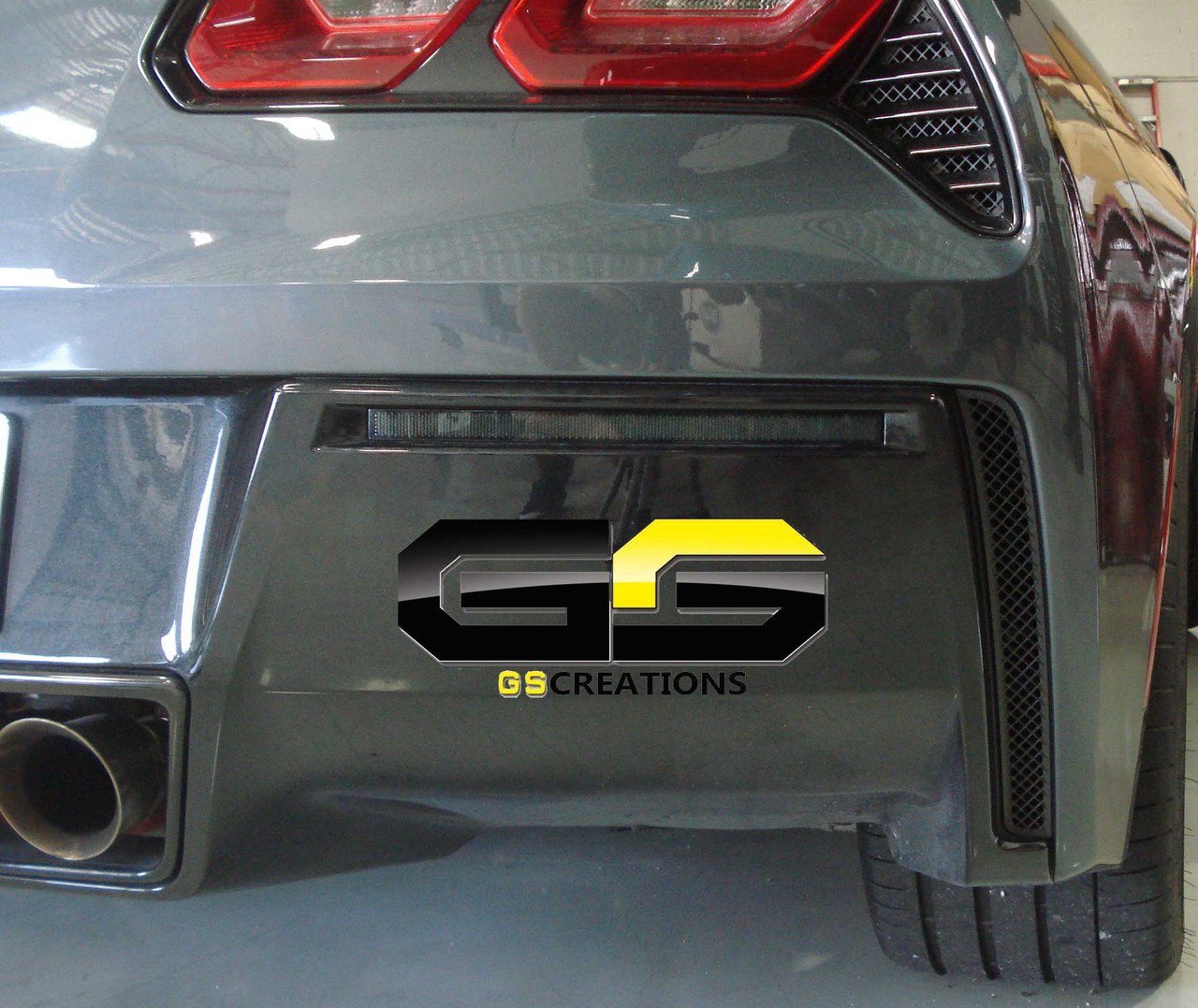 2014+ C7 Corvette GSCreations Smoked Rear Bumper Reflector Markers - 2 Piece Kit