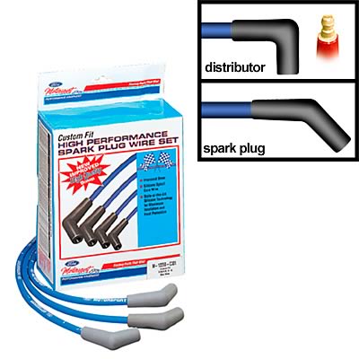84-95 Ford Mustang 5.0 Ford Racing Spark Plug Wires (9mm Blue)