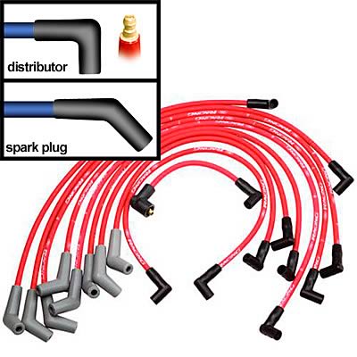 84-95 Ford Mustang 5.0 Ford Racing Spark Plug Wires (9mm Red)