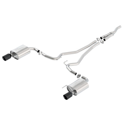 2015+ Ford Mustang 2.3L Ecoboost Ford Racing Sport Catback Exhaust System w/Black Tips
