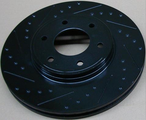 2004-2007 Cadillac CTS-V RPM Speed Black Zinc Plated Drilled & Slotted Rotors