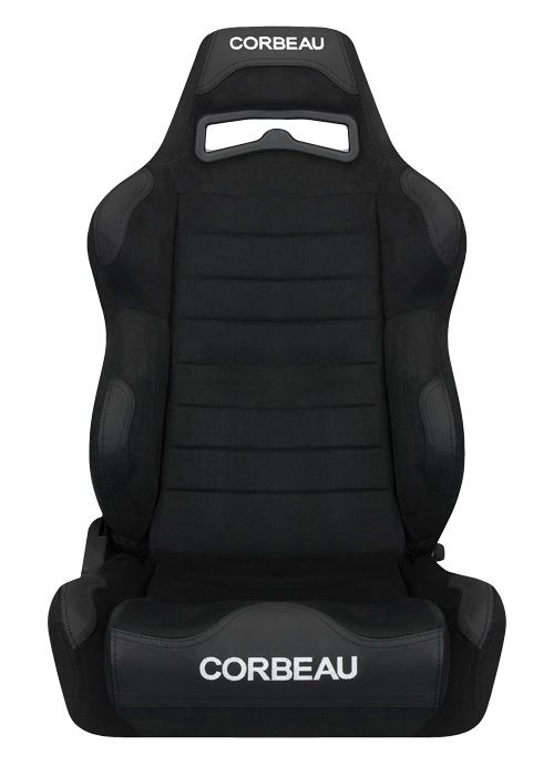 Corbeau LG1 Seats - Black Microsuede Wide