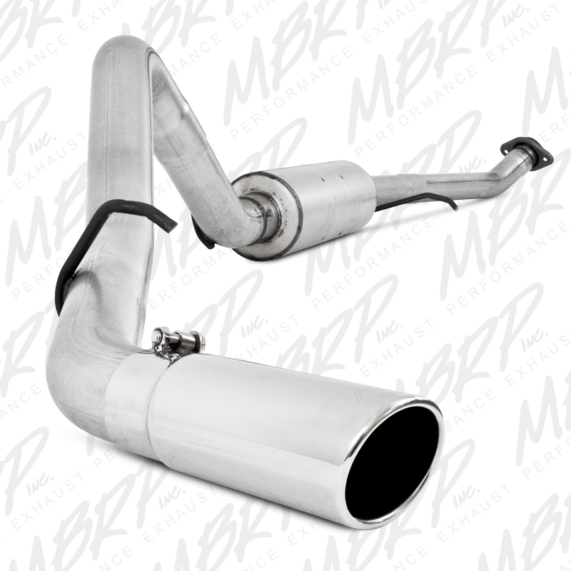 2007-2008 Chevy/GMC 1500 MBRP Performance Aluminum Catback Exhaust System w/Single Side Exit Polished Tip - CC/EC w/6' 6" Box