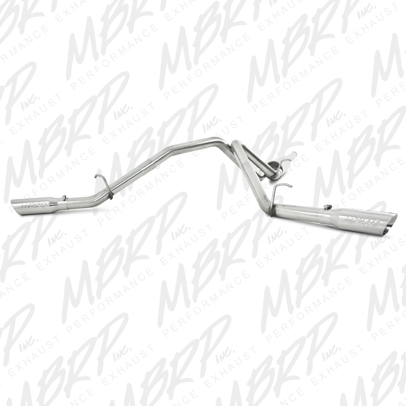 2009-2013 Chevy/GMC 1500 MBRP Performance T304 Stainless Catback Exhaust System w/Dual Split Side Exit Polished Tips