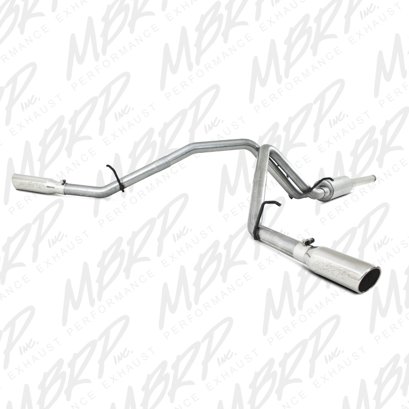 2009-2013 Chevy/GMC 1500 MBRP Performance Aluminum Catback Exhaust System w/Dual Split Side Exit Polished Tips