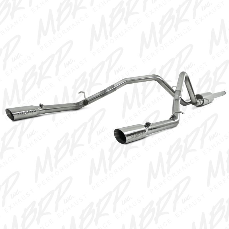 2009-2013 Chevy/GMC 1500 MBRP Performance T409 Stainless Catback Exhaust System w/Dual Split Rear Exit Polished Tips