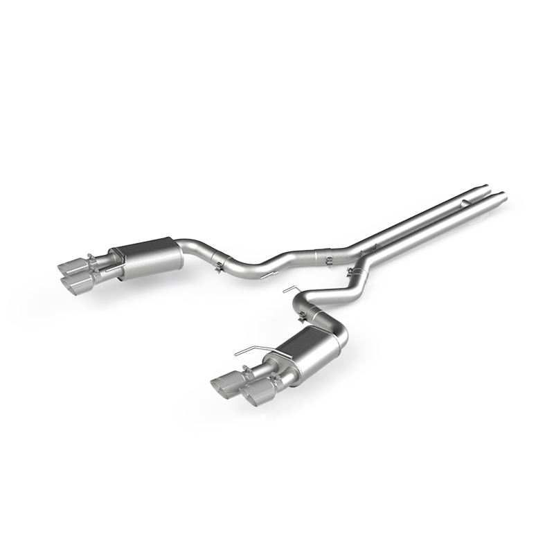 2018+ Ford Mustang GT 5.0L MBRP Performance 3" Stainless Dual Split Rear Catback Exhaust System w/Quad 4" Oval Tips