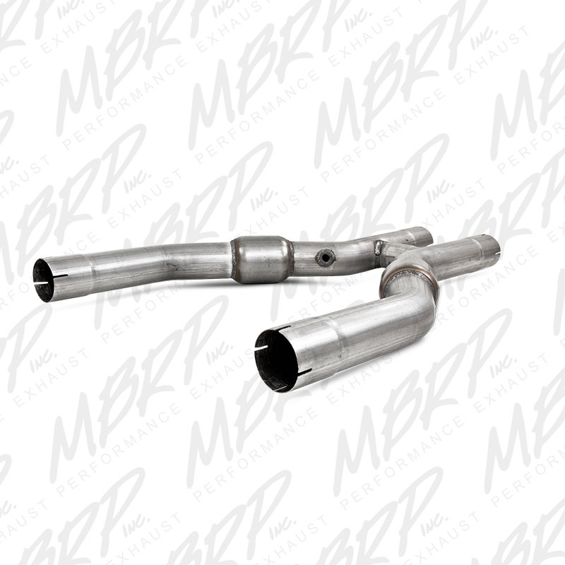 2011+ Ford Mustang GT/GT500 5.0L/5.4L V8 MBRP Performance Catted H-Pipe (Use with MBRP Headers) - Aluminized Steel