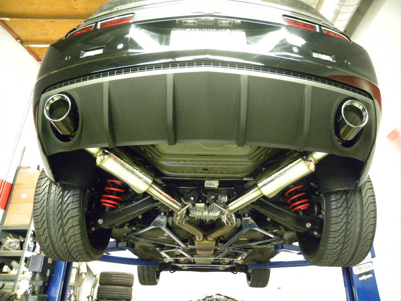 2010-2011 Camaro SS Injen Dual Axle-Back Exhaust w/ Polished Perforated Titanium Tips