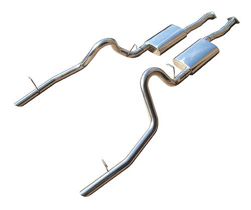 86-97 Ford Mustang GT Pypes Performance 2.5" 304 Polished Stainless Exhaust System w/2.5" Tips