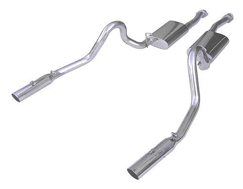 86-97 Ford Mustang GT Pypes Performance 2.5" 304 Polished Stainless Exhaust System w/3" Tips