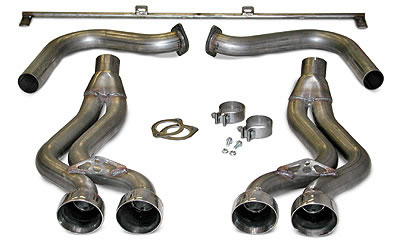 97-04 C5/ZO6 SLP "Loud Mouth" Exhaust System Quad Round Tips
