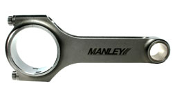 LS Series Manley 4340 H-Beam Connecting Rods - (6.350" Length/.9281" Wrist Pin) w/ARP 8740 Cap Screws